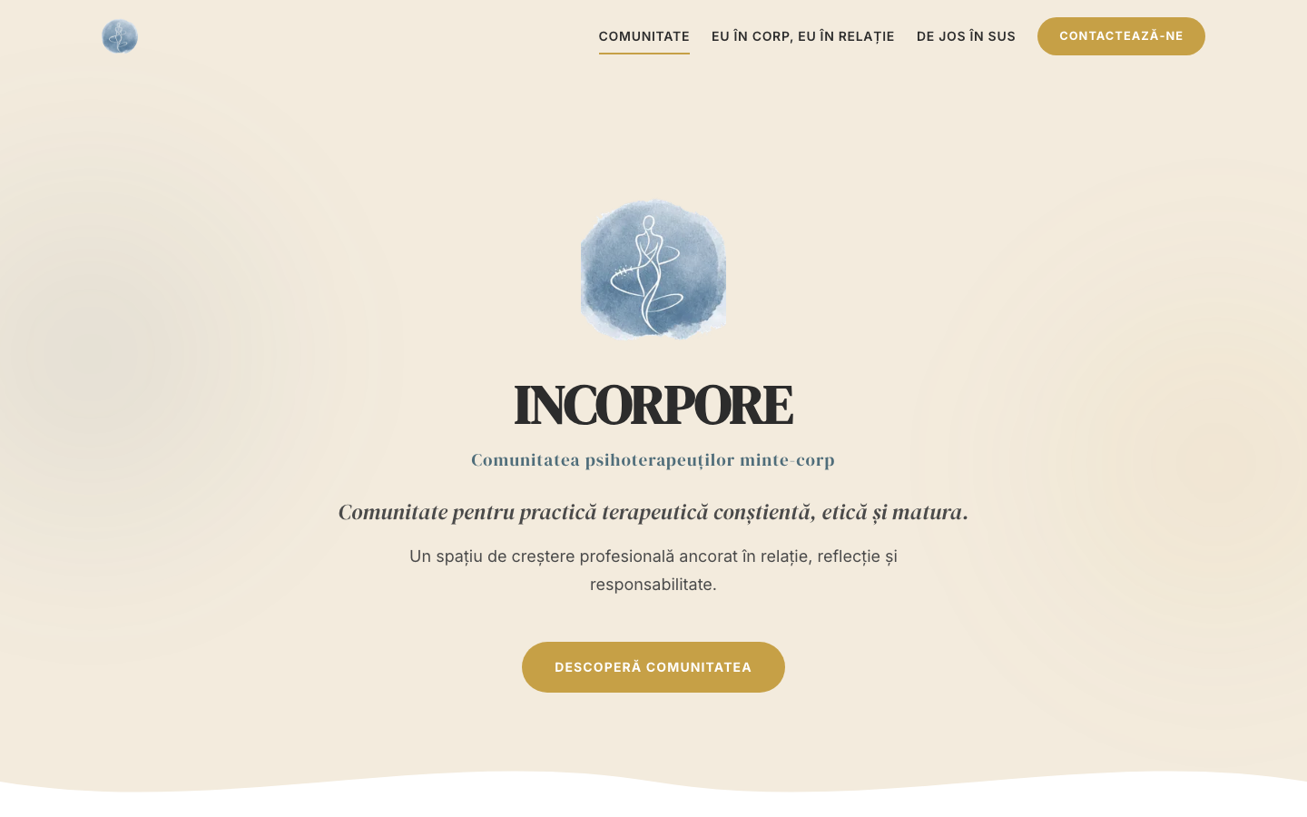 InCorpore desktop homepage