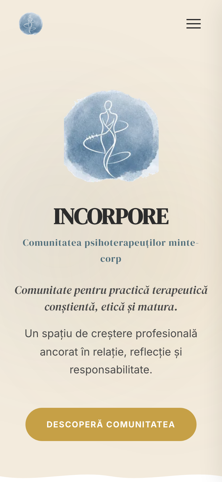 InCorpore mobile homepage